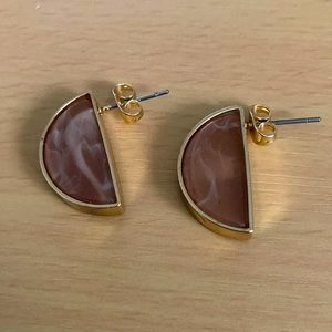 H&M half moon gold earrings